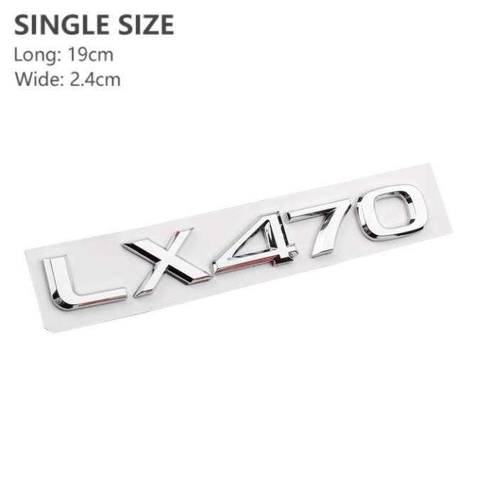 [GIÁ SỐC - HÀNG CHÍNH HÃNG] Decal tem chữ LX570, LX470 dán đuôi xe ô tô Nhựa ABS