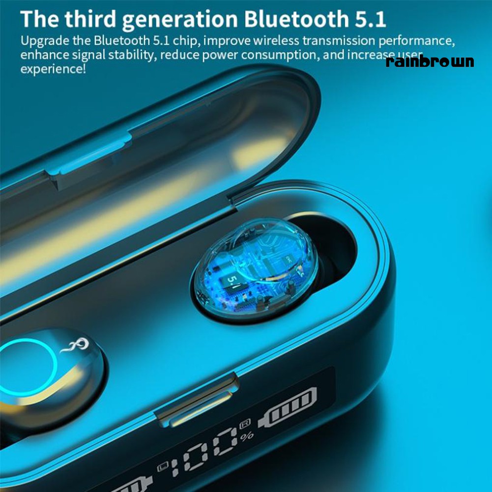 Tai Nghe Bluetooth 5.1 Không Dây Có Màn Hình Lcd Điều Khiển Cảm Ứng