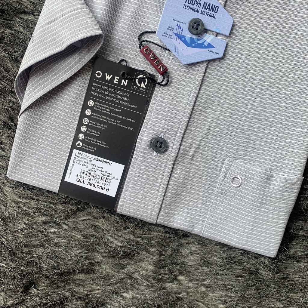 OWEN - Áo sơ mi ngắn tay Owen slimfit chất Nano 90598