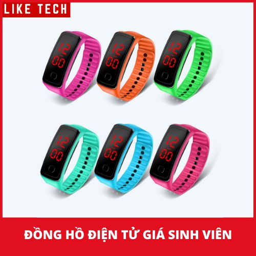 Đồng hồ điện tử cho nam nữ màn hình led phong cách hàn quốc dây cao su siêu đẹp hot 2020