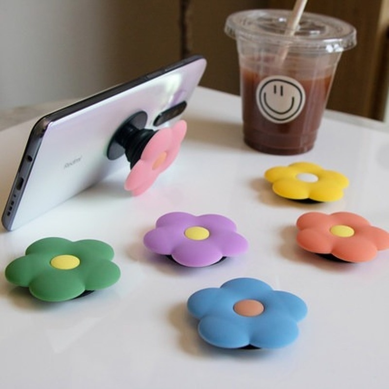 Giá đỡ điện thoại/máy tính bảng bằng silicon chống sốc màu trơn