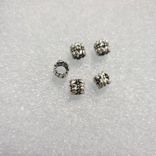 Charm bạc chặn lá trúc 6mm - bạc 925