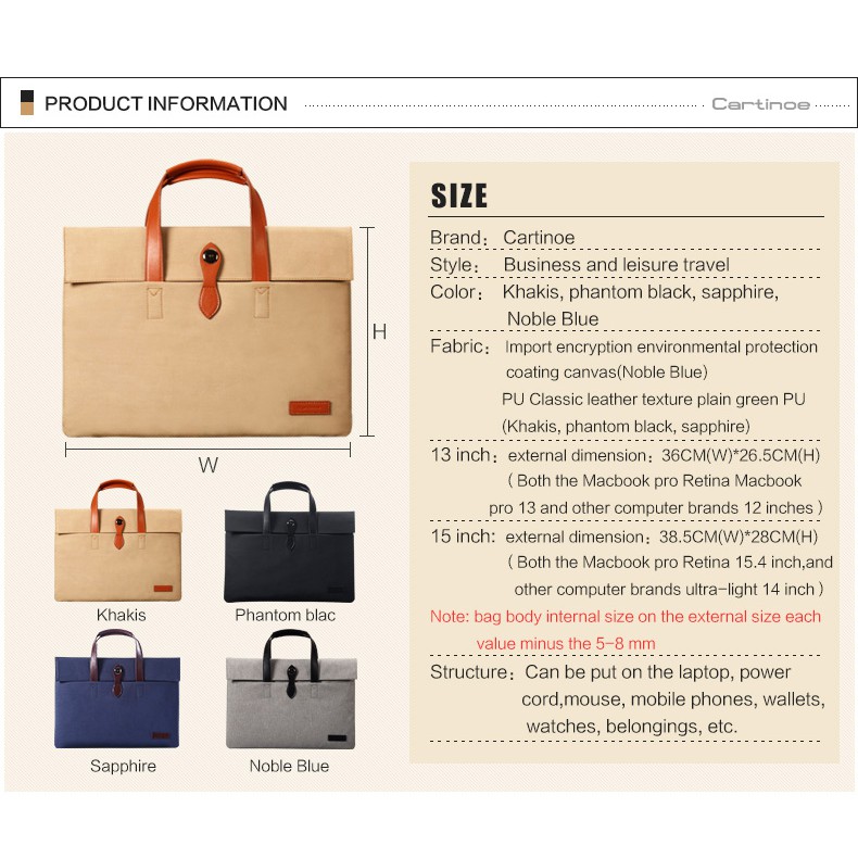 Túi xách laptop Cartinoe Outstanding xám | BigBuy360 - bigbuy360.vn