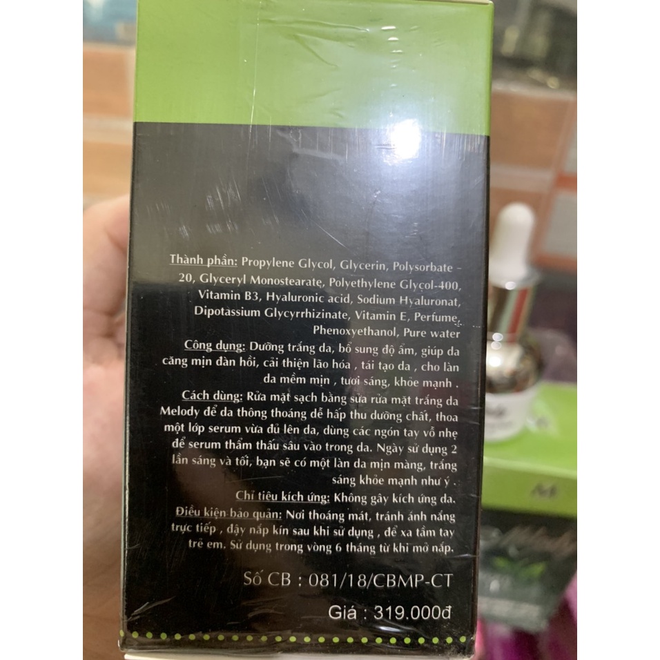 [chính hãng 100%] serum MELODY dưỡng trắng da-giữ ẩm-mềm mịn da chai 35ML (GIÁ IN TRÊN BAO BÌ 319K)