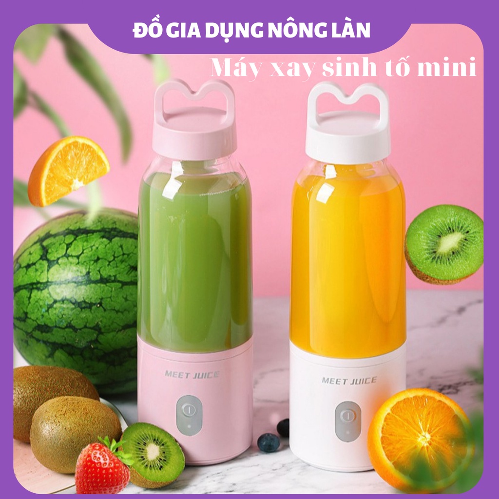 Máy xay sinh tố mini cầm tay Meet Juice Loại Tốt NL SHOP , Máy Xay Sinh Tố Mini Sạc Pin Qua Cổng Usb Tiện Lợi