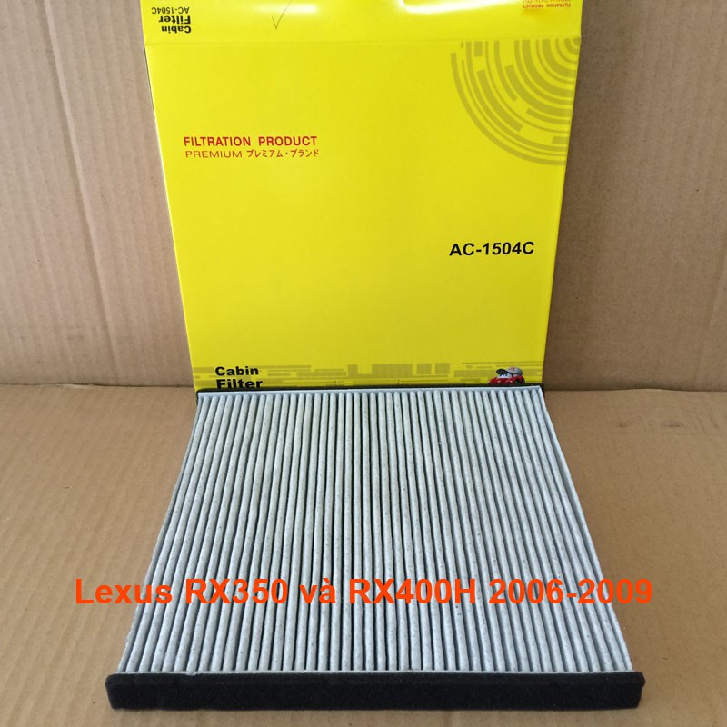Lọc gió điều hòa than hoạt tính AC1504C-3 dành cho Lexus RX350 và RX400H 2006, 2007, 2008, 2009 87139-33010 JS Asakashi