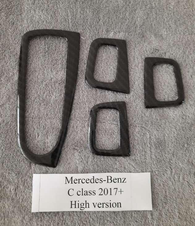 Ốp Tỳ Tay Lên Kính, Ốp Gió Sau, Ốp Nội Thất Carbon Mercedes-Benz C class 2017+.GLC class 2016+