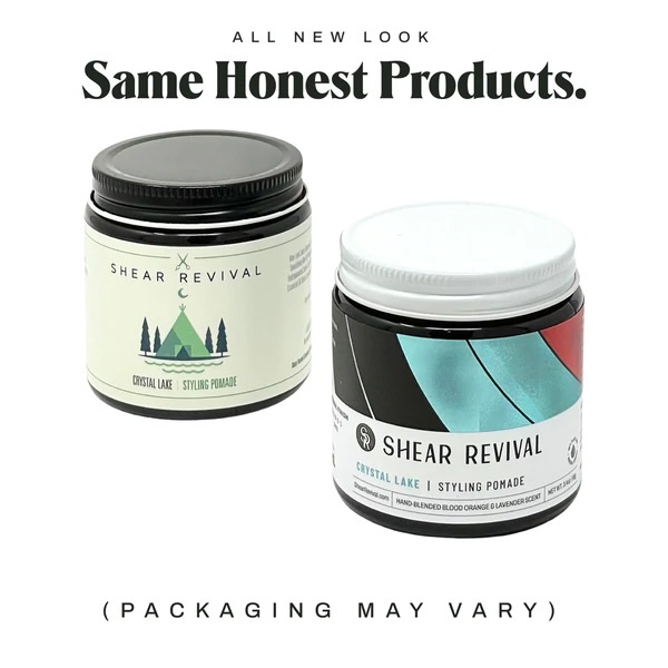 Sáp Vuốt Tóc Nam SHEAR REVIVAL Crystar Lake Styling Pomade + Xịt Tạo Phồng AZENMAN Parana 3 In 1-20ml + Lược Chải Tóc