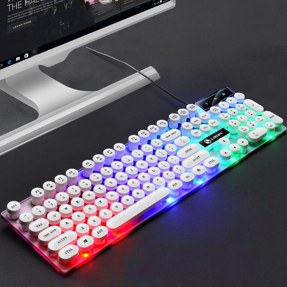 Bộ Bàn Phím MMLUCK Gtx300 Có Đèn LED Nền Nhiều Màu Chống Thấm Nước Tiện Dụng