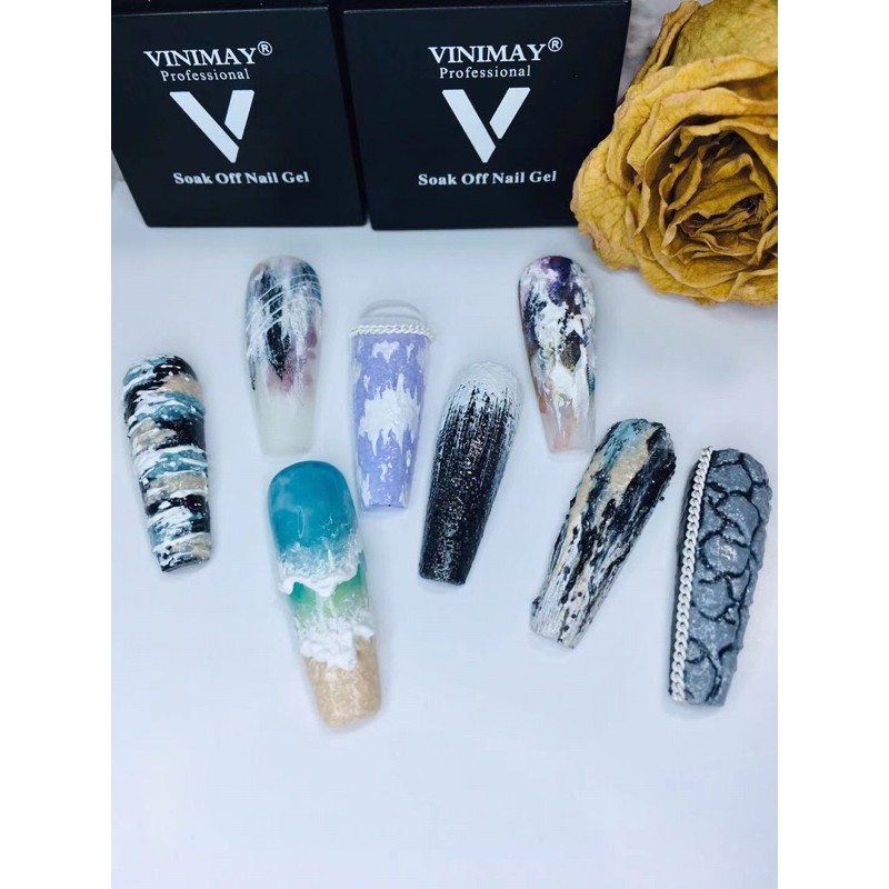 Gel vẽ tạo hình siêu đặc gel xi măng vinimay trắng đen