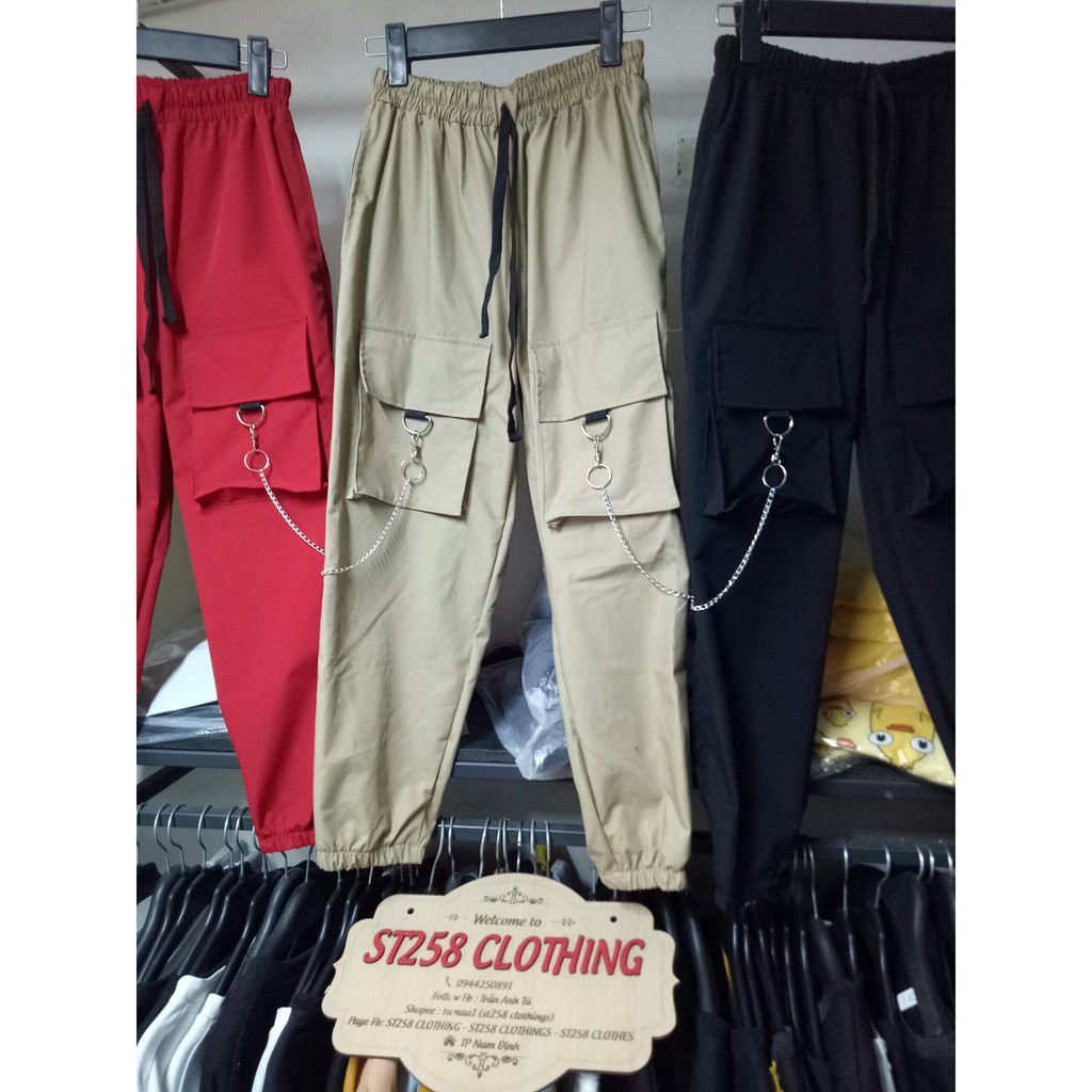 Quần 4 túi hộp dây xích  Size S - 2XL
