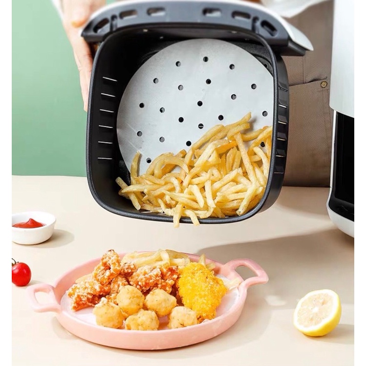 SET 2 XẤP GIẤY NẾN ĐỤC LỖ LÓT NỒI CHIÊN KHÔNG DẦU