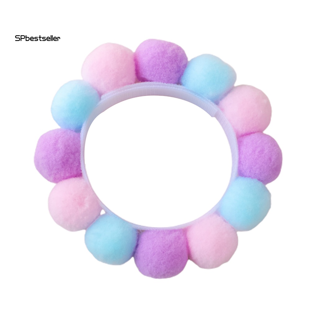 Vòng Cổ Họa Tiết Bóng Lông Siêu Nhẹ Dễ Thương Dành Cho Thú Cưng/Mèo Kitty