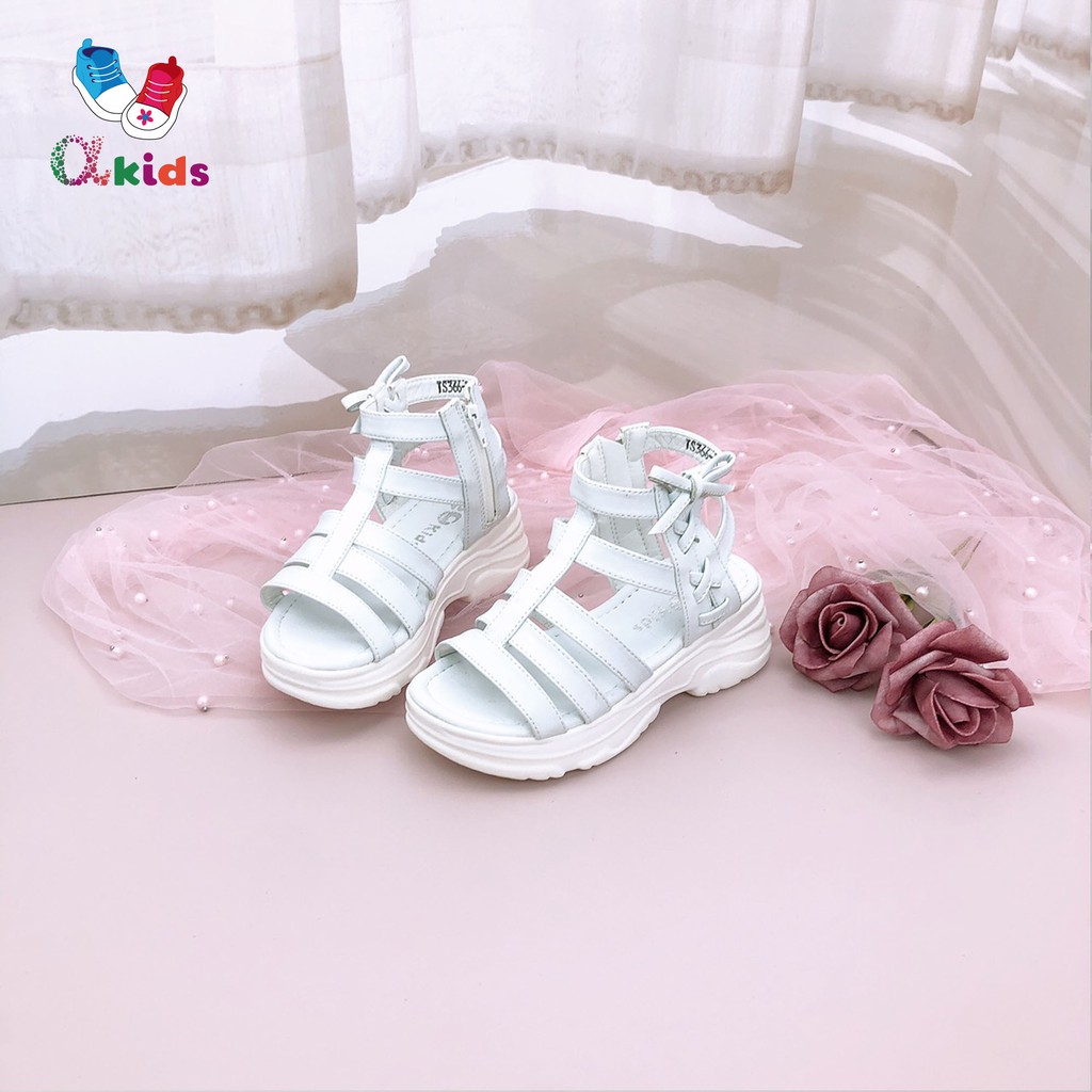 [HÀNG CHÍNH HÃNG] Alpha Kids Giày Cao Gót  Bé Gái 5-14Tuổi Đế Xuồng Siêu Nhẹ Sandal Chiến Binh Cá Tính Thiết Kế Hàn Quốc