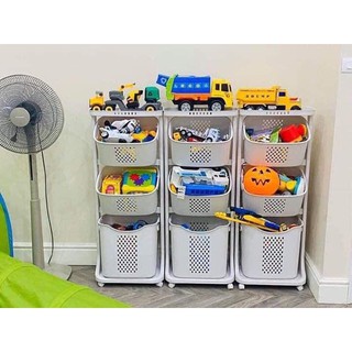 Kệ Plastic đựng đồ 3 tầng di động đa năng