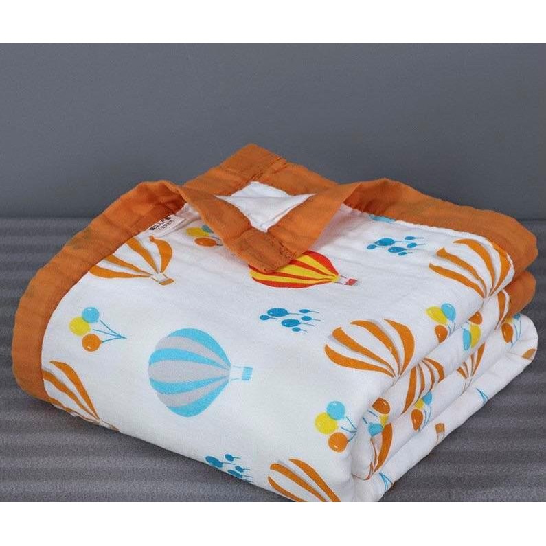 Khăn tắm đa năng vải cotton 4 lớp bo viền cho bé Mom Trusted – có bán sỉ