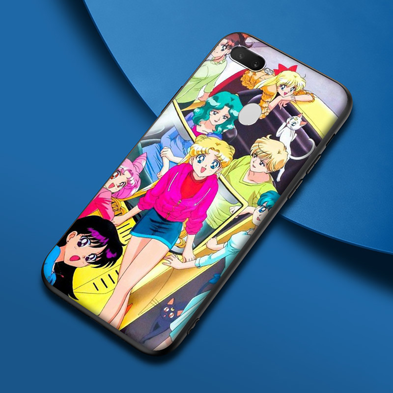 Realme 8 Pro C11 C20 C21 V15 X50 GT NEO Narzo 30A 5G TPU Soft Silicone Case Casing Cover UJ100 Sailor Moon Cartoons