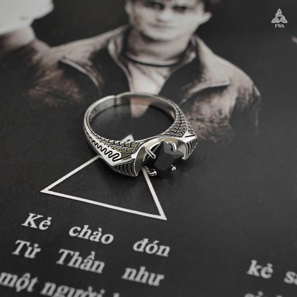 Nhẫn bạc nam nữ FWA Voldemort - Harry Potter
