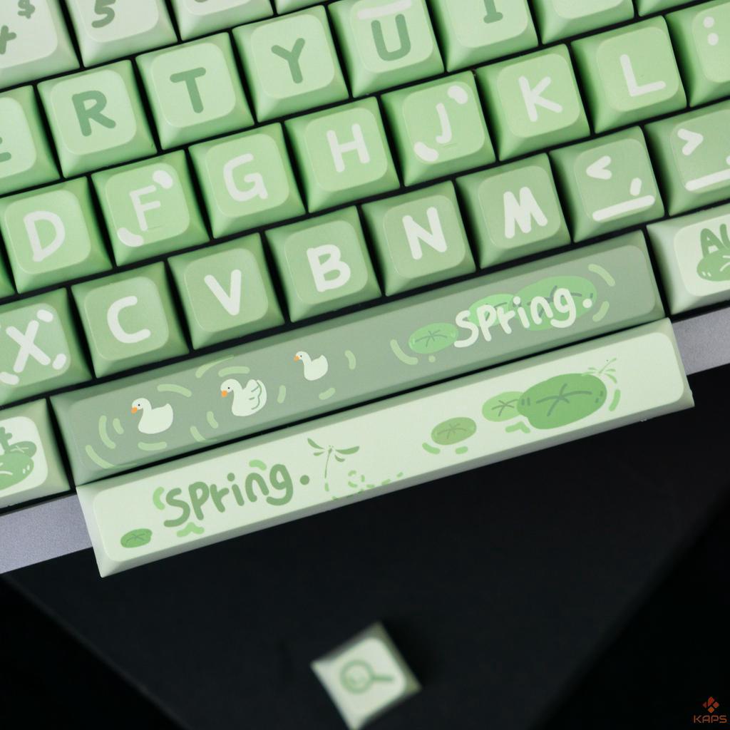 Keycap Spring Outing nhựa PBT profile XDA in dyesub 133 nút cho bàn phím cơ layout 108/104/98/87/84/75/68/64/61
