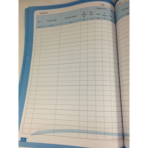 Sổ Mượn Của Học Sinh