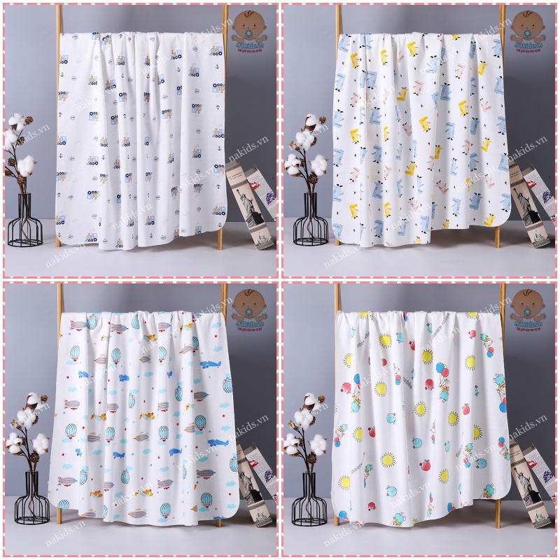 Khăn, Chăn Ủ Phòng Sinh, Khăn Tắm Cho Bé Sơ Sinh FREESHIP Chất Liệu Cotton Siêu Mềm Cho Da Của Bé - MS08
