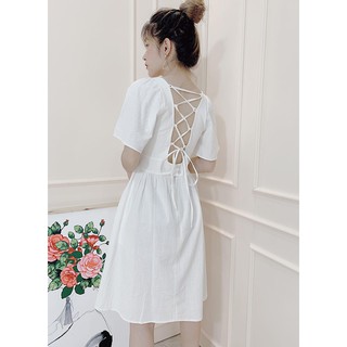 Đầm xoè cánh tên đan lưng