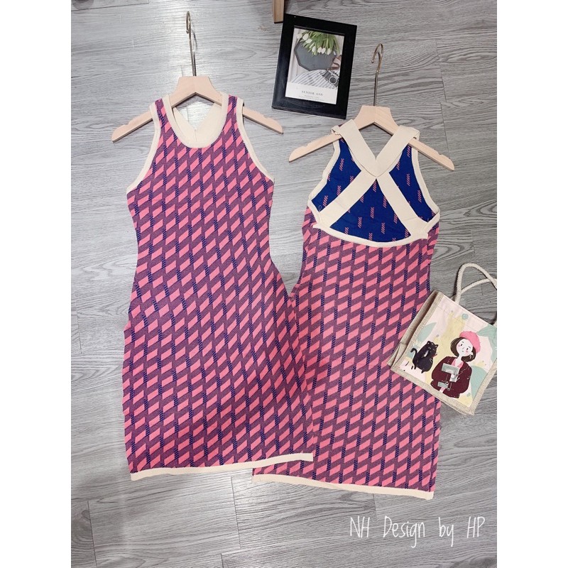 VÁY BA LỖ BODY KẺ HỒNG ZICZAC | BigBuy360 - bigbuy360.vn