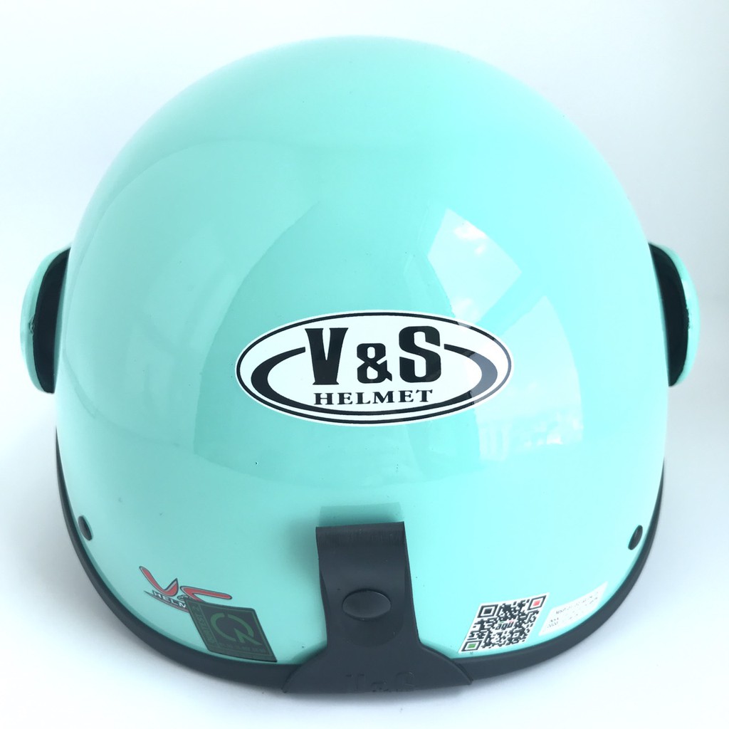 Mũ bảo hiểm nửa đầu có kính siêu xinh - Vòng đầu 56-58cm - Vs105K - Xanh lá mạ - Nón bảo hiểm 1/2 đầu V&amp;S Helmet