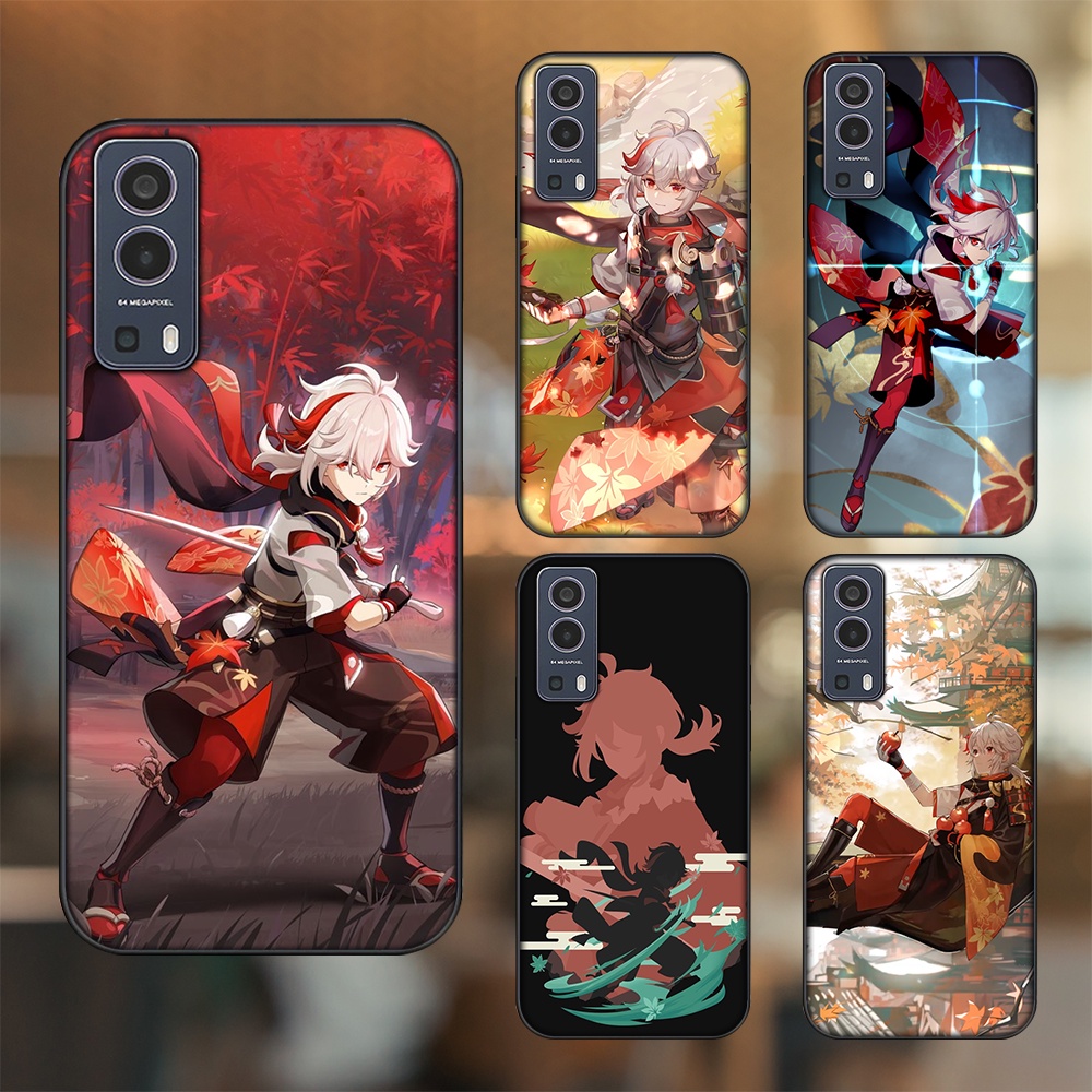 Ốp lưng Vivo Y72 5G viền đen in hình Kazuha Genshin Impact