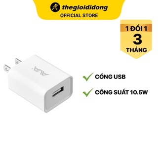 Adapter sạc 2.1a ava ds433-wb trắng