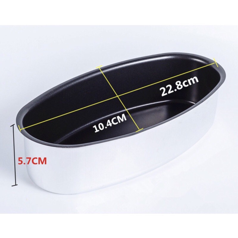 Khuôn Đúc Hình Oval / Khuôn Bầu Dục Chống Dính Làm Bánh Mì Hoa Cúc D08 Kích Thước 21*11*5.5cm