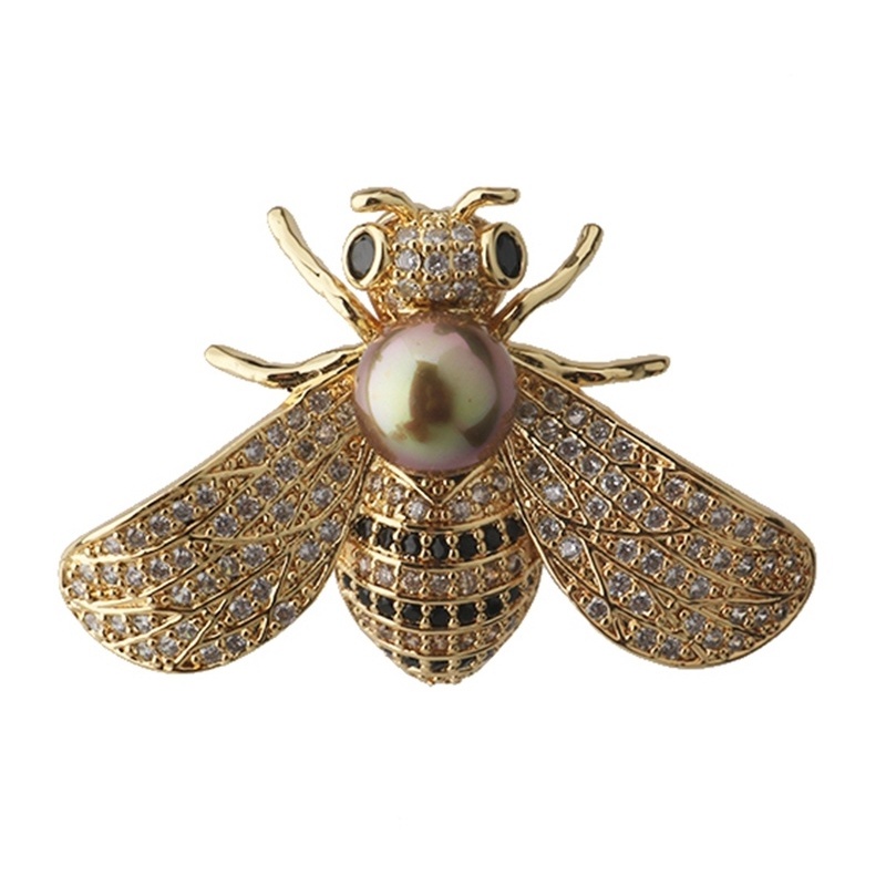 Ghim Cài Áo Hình Côn Trùng Đính Đá Pha Lê Thanh Lịch