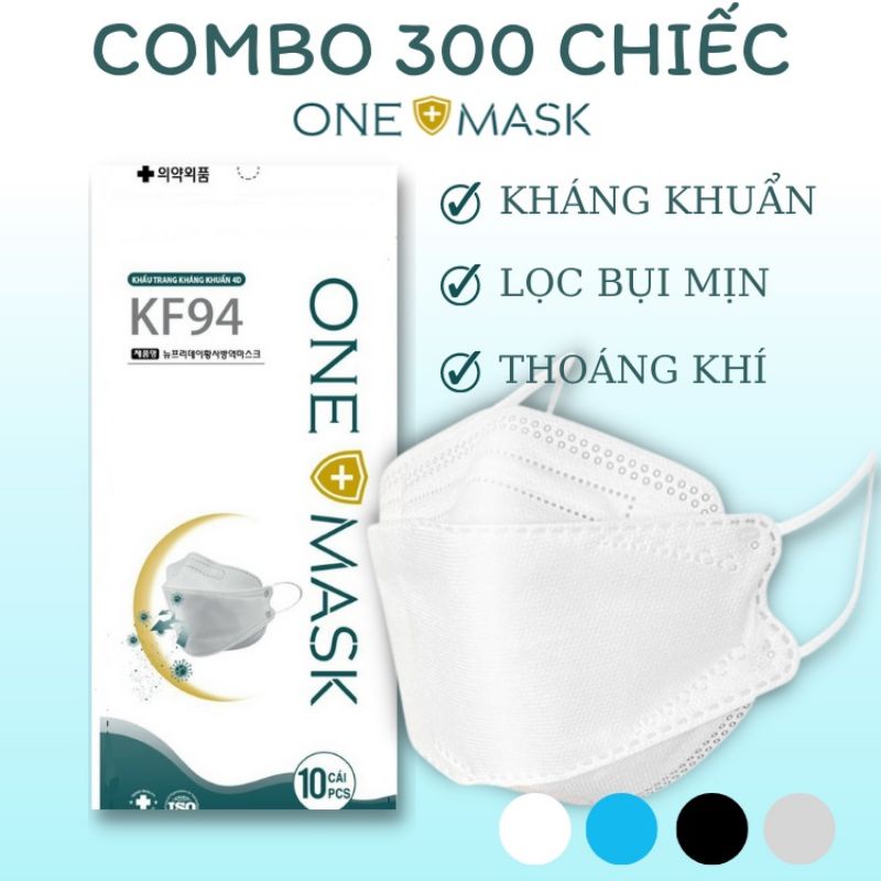 KHẨU TRANG KF94 (Thùng 300c) cao cấp 4 lớp Hàn Quốc chống bụi mịn kháng khuẩn