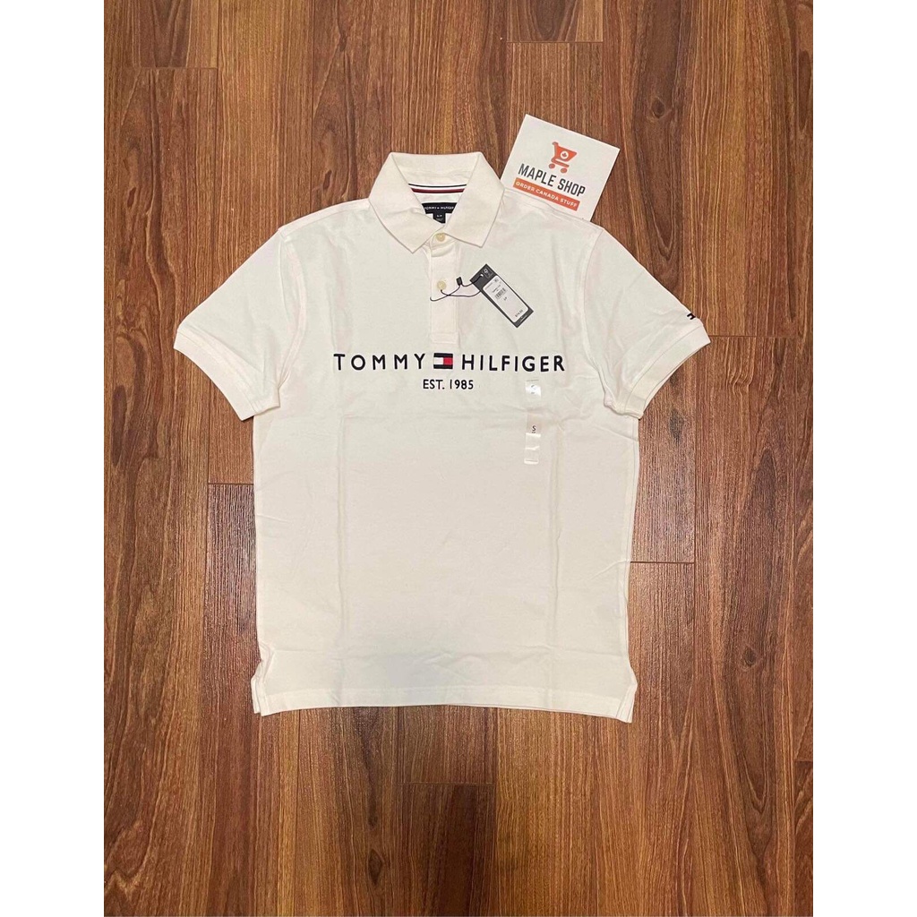 Áo Polo Tay Ngắn, Tommy Hilfiger Trơn Logo Thêu Giữa, Chính Hãng, Authentic 100%, Tommy Jean, Tommy Hilfiger, Polo.