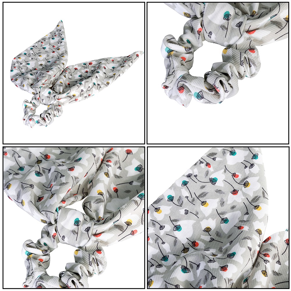 Dây buộc tóc bằng vải in họa tiết dễ thương xinh xắn phong cách thời trang Hàn Quốc