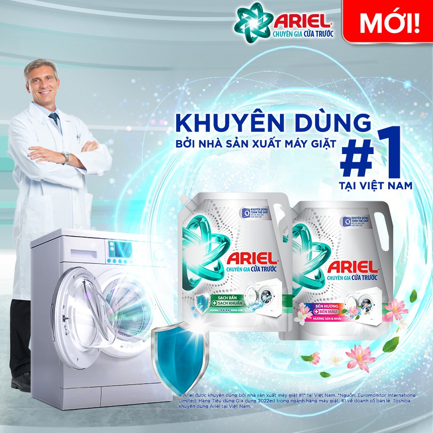 Nước Giặt ARIEL Iron Chuyên Gia Cửa Trước Mới Túi 3.7KG/3.9KG