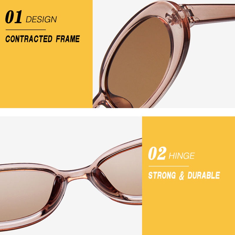 Kính Mát Gọng Nhỏ Thoải Mái Màu Bò Sữa Cho Nam Và Nữ