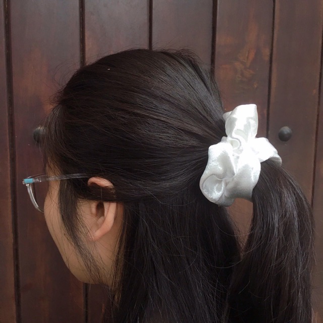 Chun buộc tóc SATIN một màu tối giản - SCRUNCHIES BASIC siêu sang - Phụ kiện tóc thời trang độc lạ -Quà tặng sinh nhật