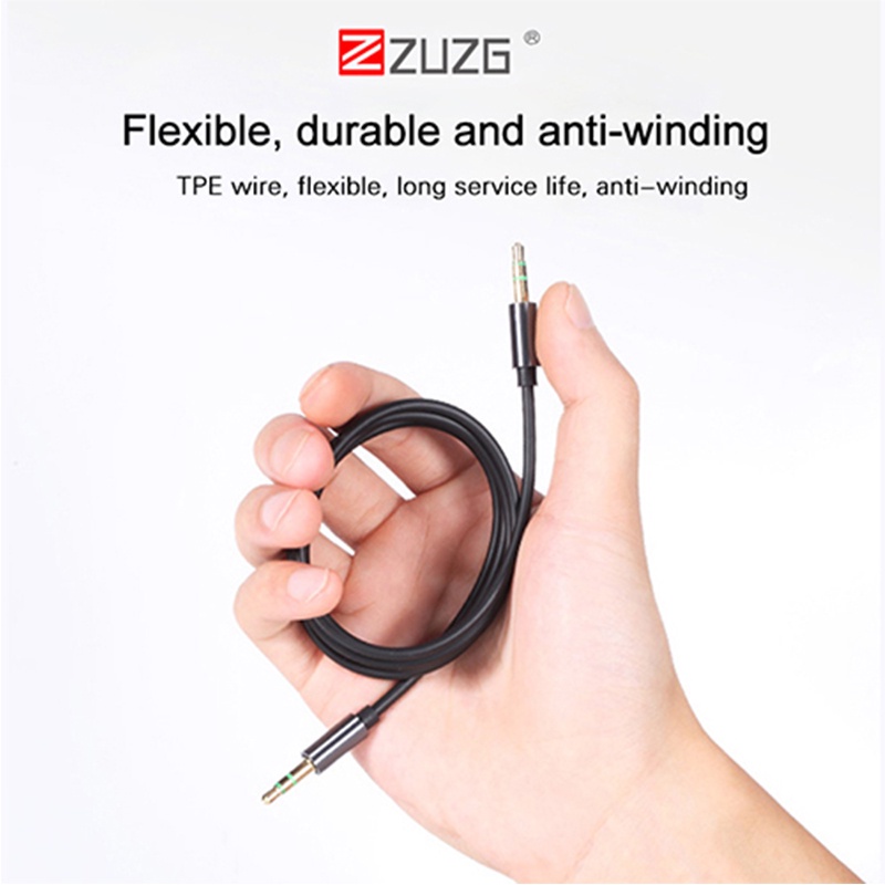 Cáp AUX jack âm thanh chuyển đổi 3.5mm sang 3.5mm dành cho máy tính, điên thoại kết nối ra loa chính hãng ZUZG YL1