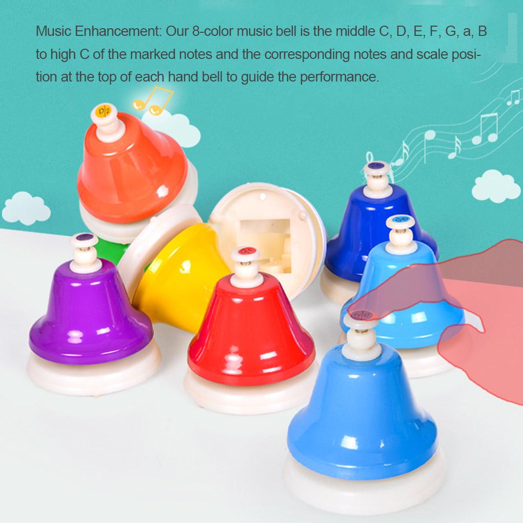 Chuông Đồ Chơi Cầm Tay 8-Note Gọn Nhẹ Chống Trượt &amp; Nước Có Thể Tái Sử Dụng