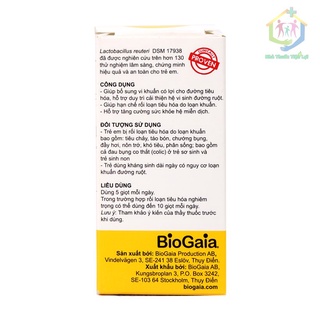 Dung dịch bổ sung lợi khuẩn tiêu hóa biogaia protectis baby drops lọ 5ml - ảnh sản phẩm 5