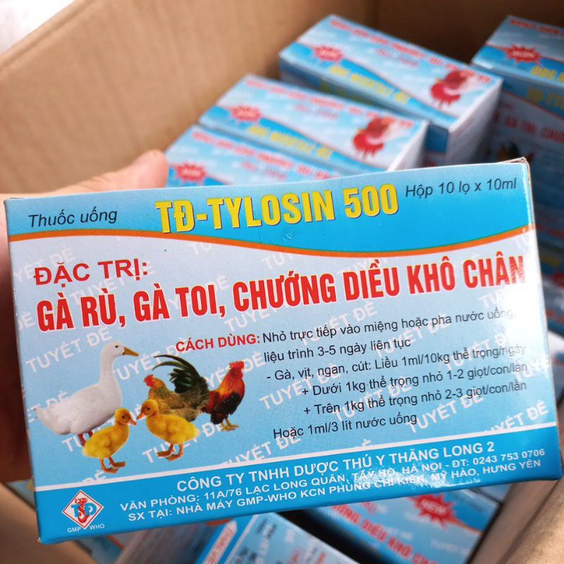 TĐ Tylosin 500 10ml chuyên dành cho gà vịt ngan chim cút