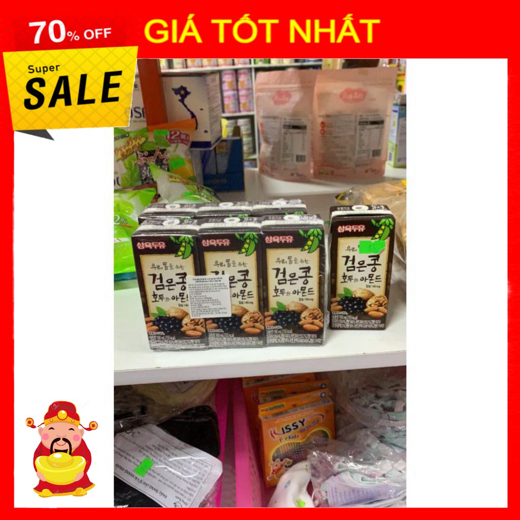 [ GIÁ TỐT NHẤT ]  Nước ép Hàn Quốc 190ml hộp óc chó, hạnh nhân, đỗ đen  (Thùng-24) 💟💟 FREESHIP 💟💟 tăng đề kháng, rất