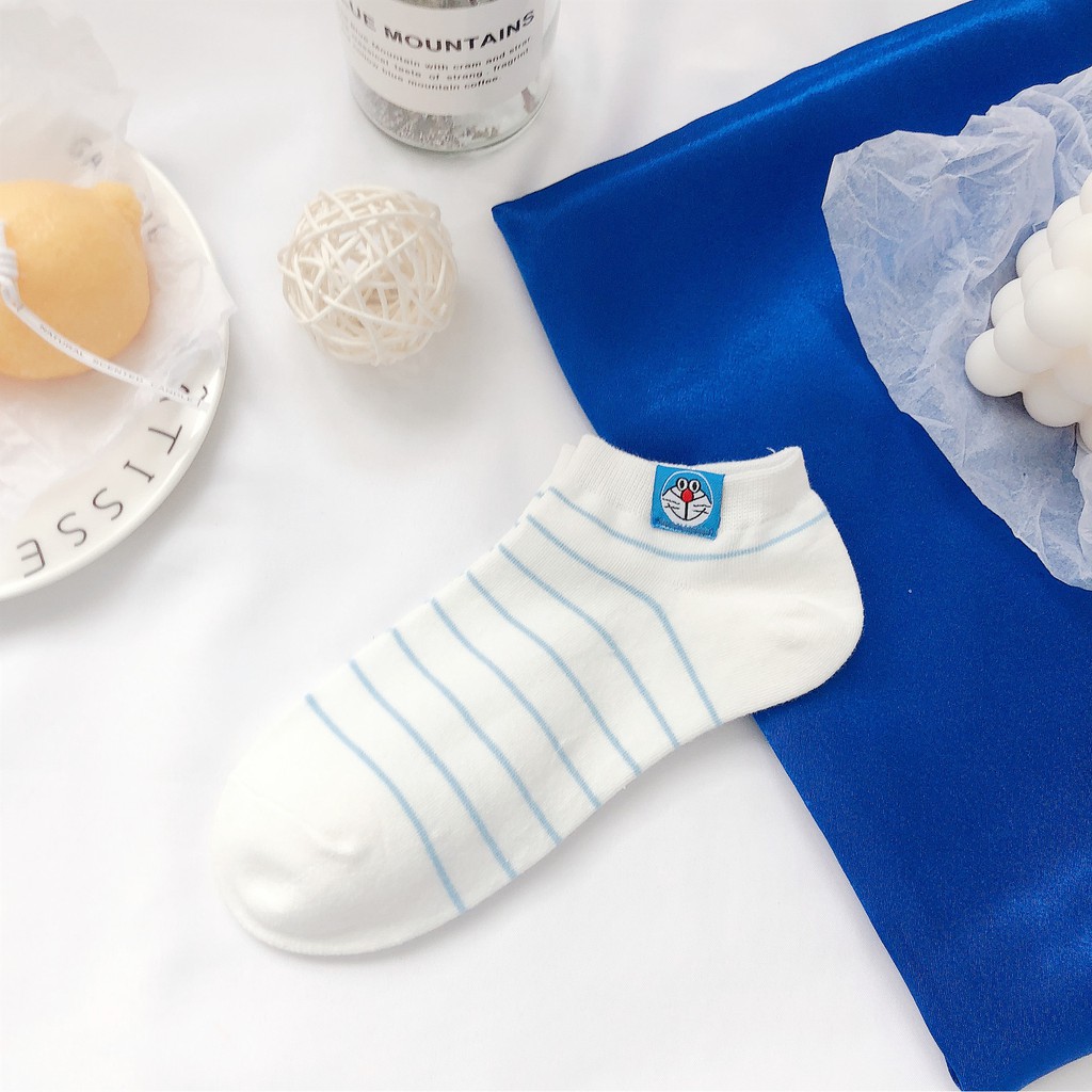 Tất vớ cổ thấp Doraemon ⚡️ 𝐅𝐑𝐄𝐄 𝐒𝐇𝐈𝐏 ⚡️- Mẫu mã đa dạng, chất cotton mềm mịn  - [THA HỒ CHỌN MẪU] Mã TX10