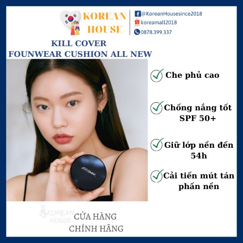 [Chính hãng][Tặng kèm lõi refill] PHẤN NƯỚC CLIO KILL COVER FOUNWEAR CUSHION ALL NEW_Phiên bản 2021 | BigBuy360 - bigbuy360.vn
