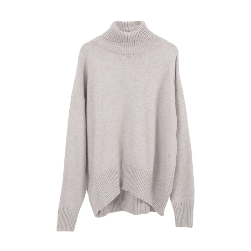 Áo Sweater Dệt Kim Tay Cánh Dơi Cổ Lọ Dáng Rộng Thời Trang Cho Nữ