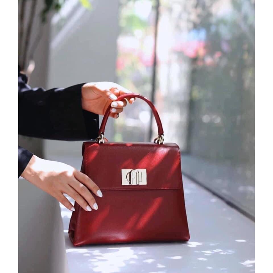 Túi xách chính hãng nữ Furla dáng Hermes màu Cili