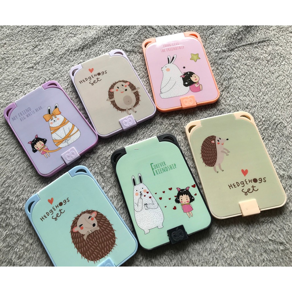 Bộ Gương Lược Cầm Tay Mini Dễ Thương Nhiều Mẫu Đa Dạng