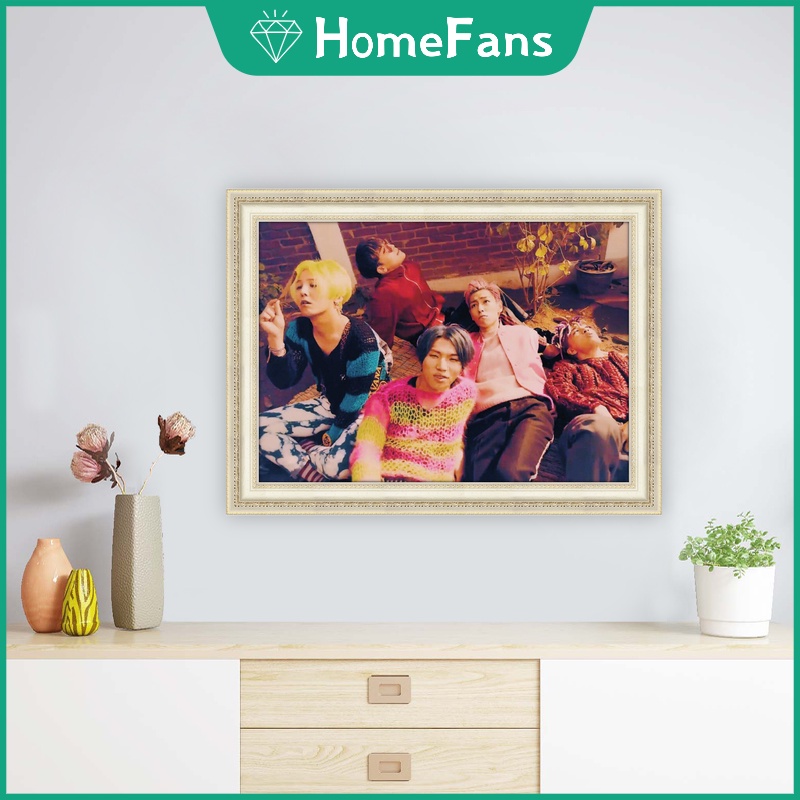 Bộ Tranh Đính Đá 5D Tự Làm 30x40cm/40x50cm Hình Nhóm Nhạc BigBang