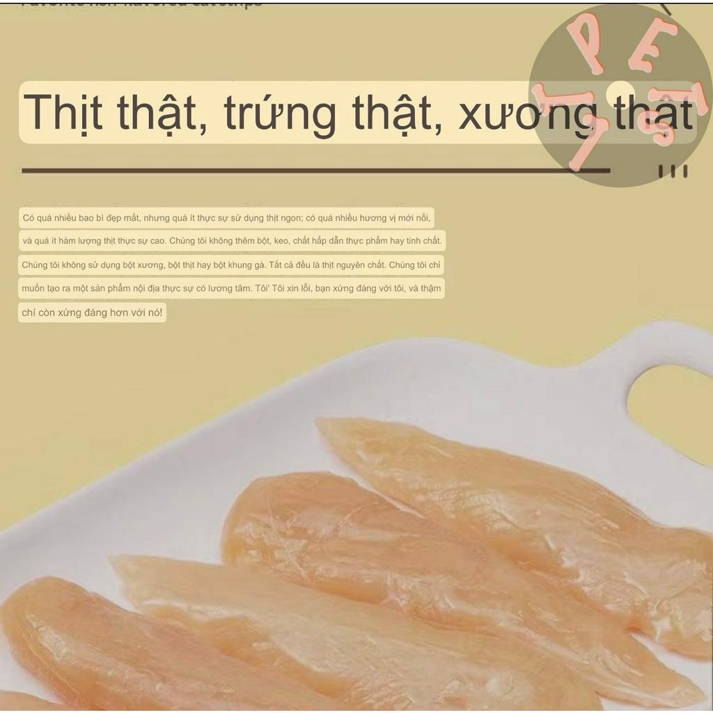 Thức ăn ướt cho mèo, thịt tươi vỗ béo lông mang cho mèo cưng gói 100g